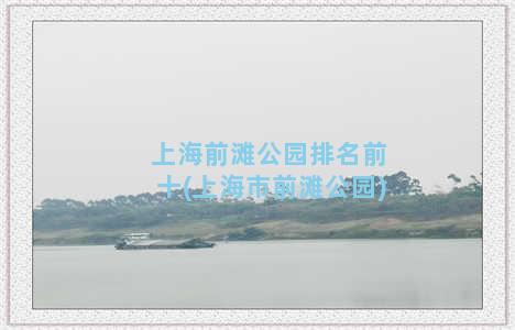 上海前滩公园排名前十(上海市前滩公园)
