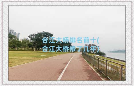合江大桥排名前十(合江大桥修了几年)
